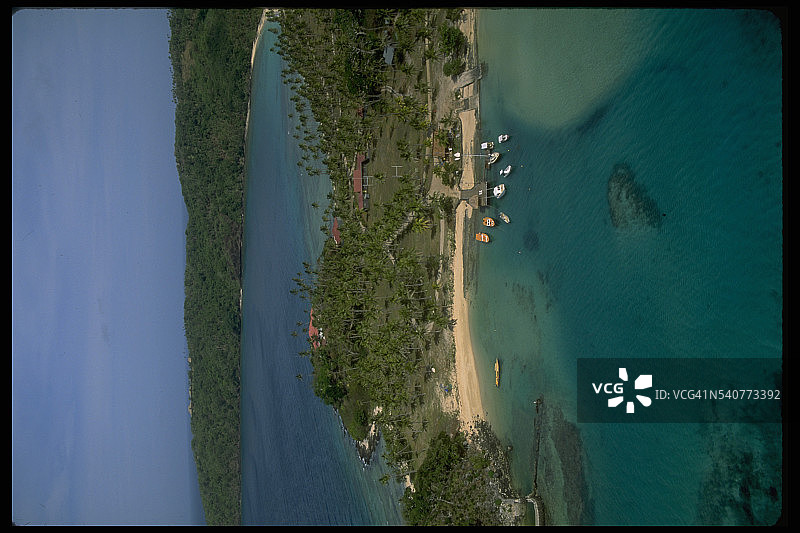 斐济港口的航拍景观图片素材