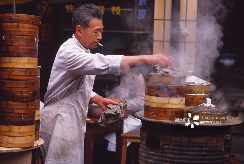 中国上海的美味蒸饺图片素材