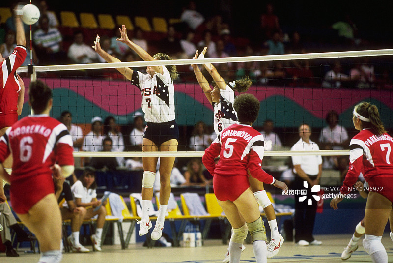 1990年友谊运动会女子排球比赛图片素材