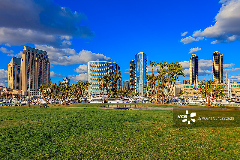 加利福尼亚州圣地亚哥天际线城市景观图片素材