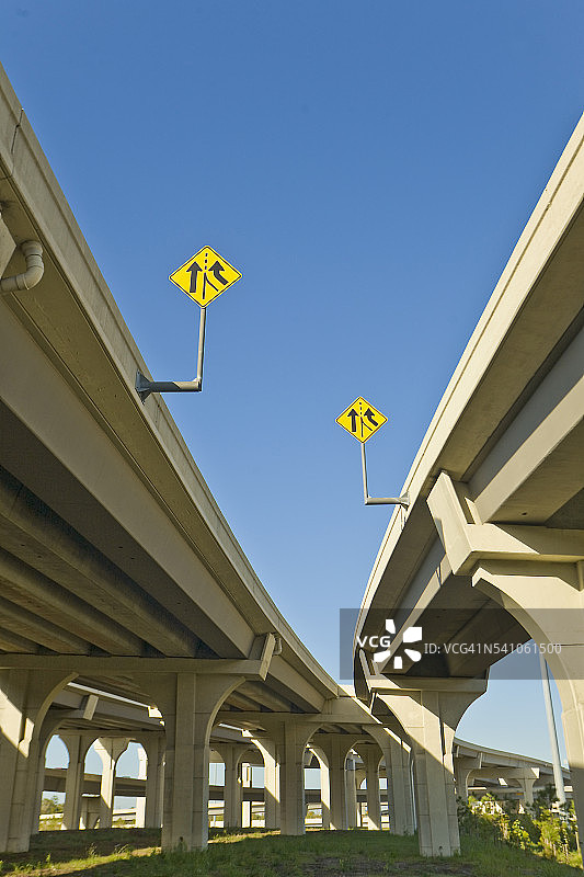 休斯顿Katy高速公路路段合并图片素材