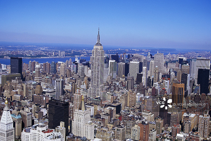 曼哈顿航拍景色图片素材