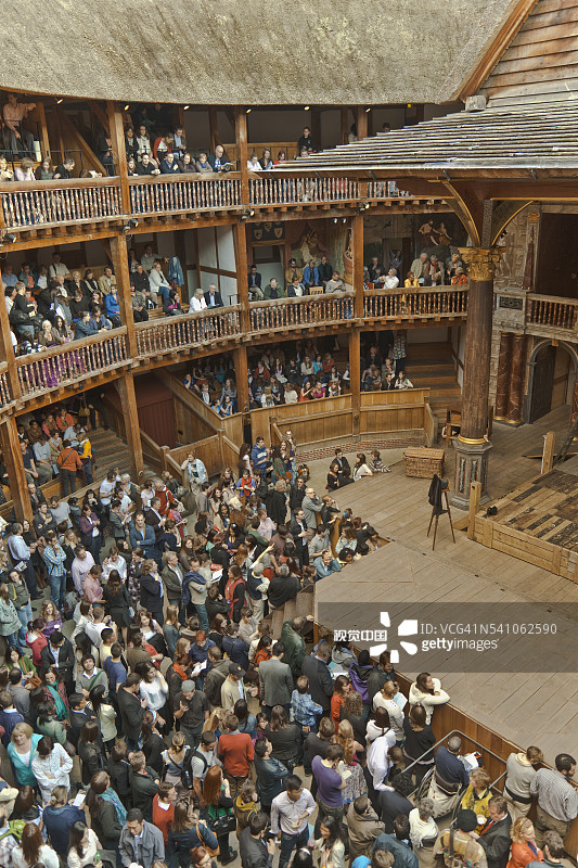 伦敦南华克的新环球剧场图片素材