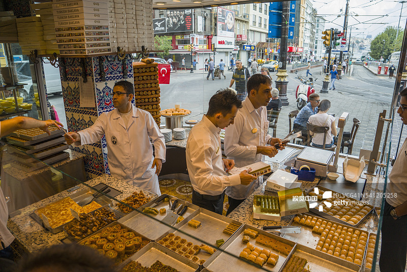 穆拉迪耶大街哈菲兹·穆斯塔法糕点店和咖啡馆图片素材