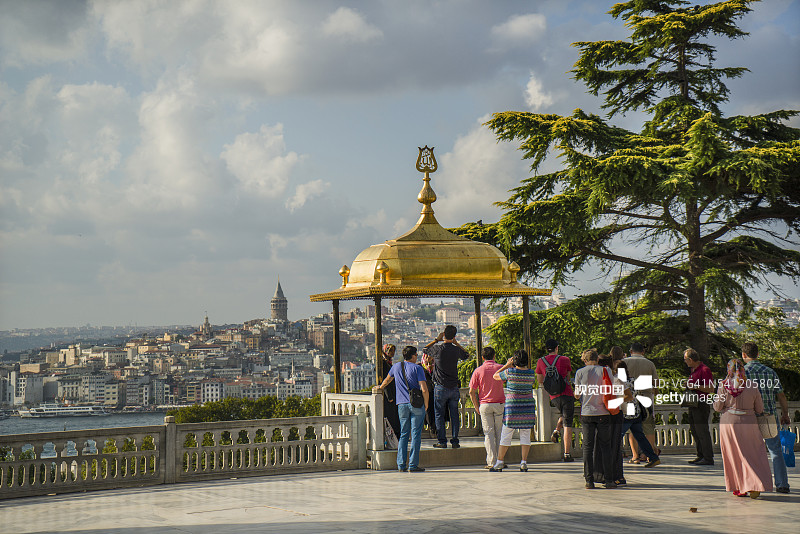 从托普卡帕宫看到的加拉塔图片素材