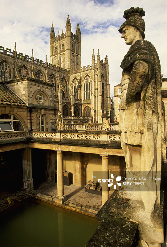 巴斯罗马浴池与修道院教堂图片素材