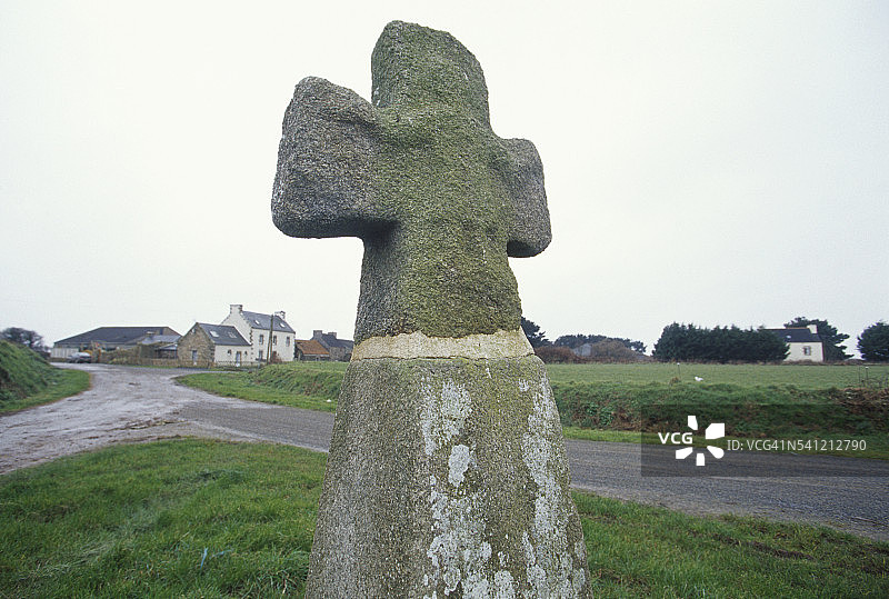 Plougonvelin的十字架雕塑图片素材