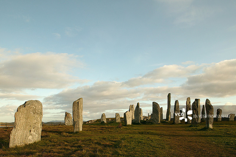 苏格兰刘易斯岛的卡拉尼什巨石阵图片素材