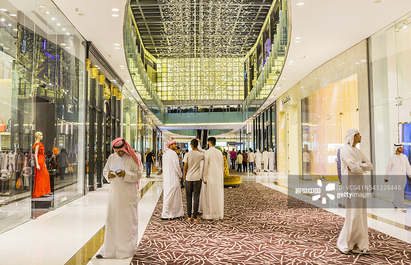 迪拜市中心迪拜购物中心时尚大道图片素材