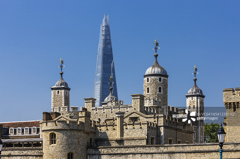 伦敦塔和碎片大厦图片素材