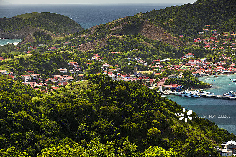 从拿破仑堡垒看到的上堡村景色图片素材