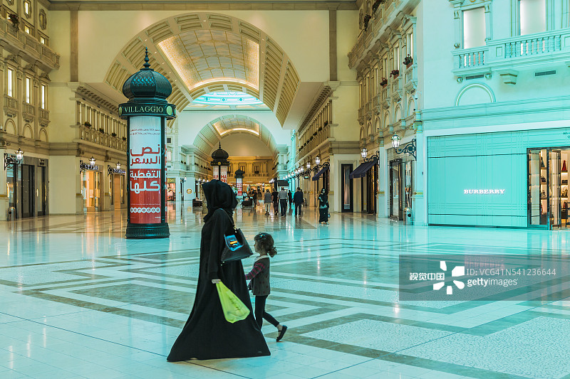 卡塔尔维拉吉奥购物中心的Aspire Zone图片素材