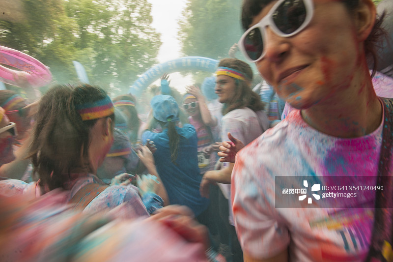 佛罗伦萨彩色跑2015图片素材