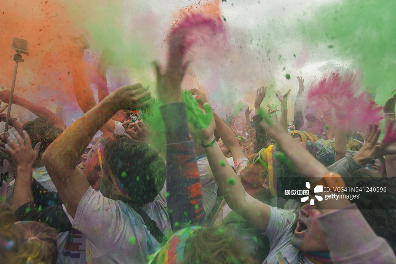 佛罗伦萨彩色跑2015图片素材