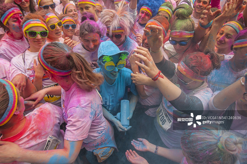 佛罗伦萨彩色跑2015图片素材