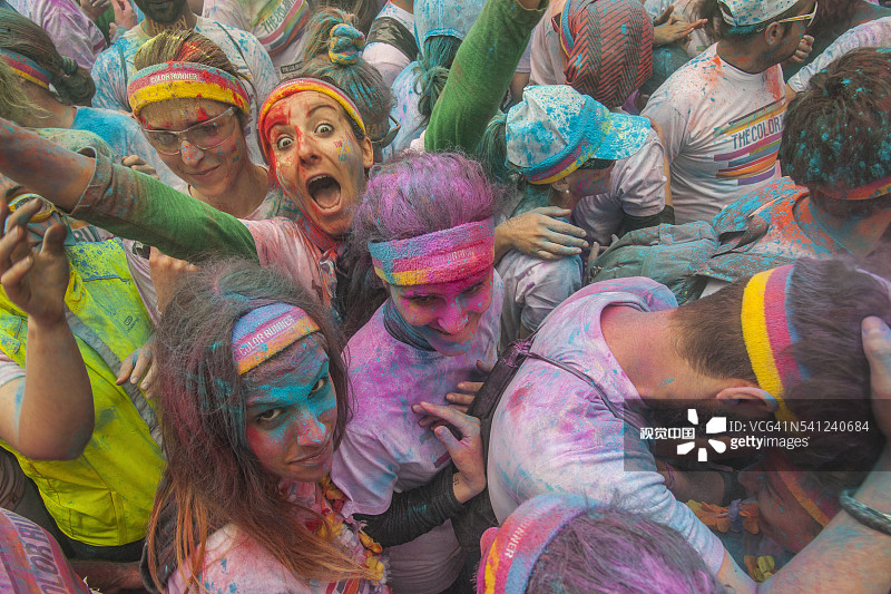 佛罗伦萨彩色跑2015图片素材