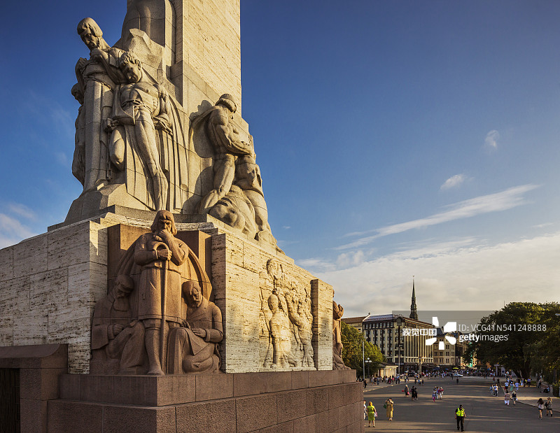自由纪念碑的底部图片素材