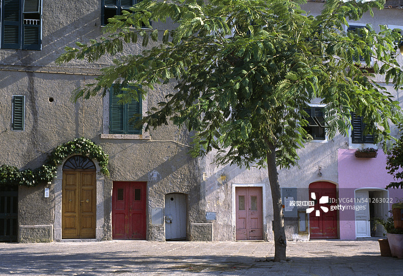 吉利奥港的排屋图片素材