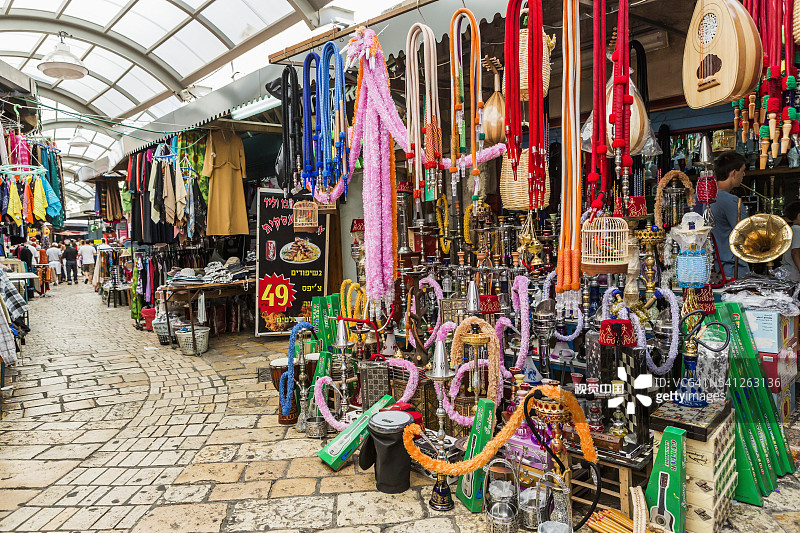 市集水烟店图片素材