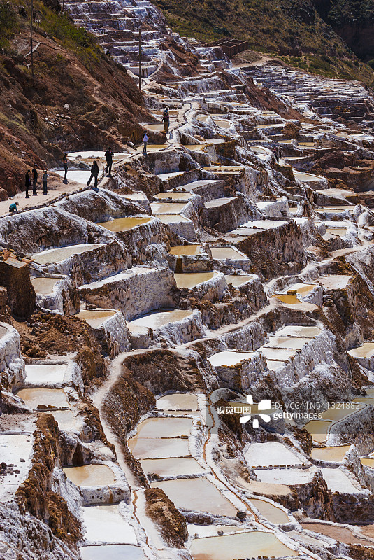 马拉什的印加圣谷盐矿或乌鲁班巴山谷盐矿图片素材