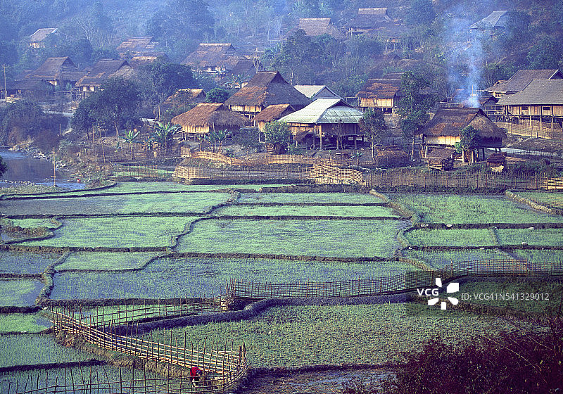 稻田和村庄图片素材
