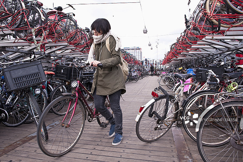 自行车存放处图片素材