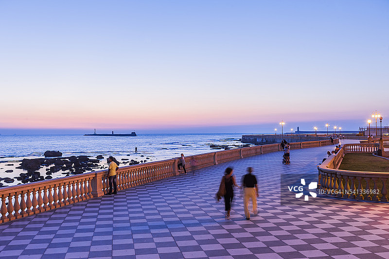 马斯卡尼露台的暮光景色图片素材