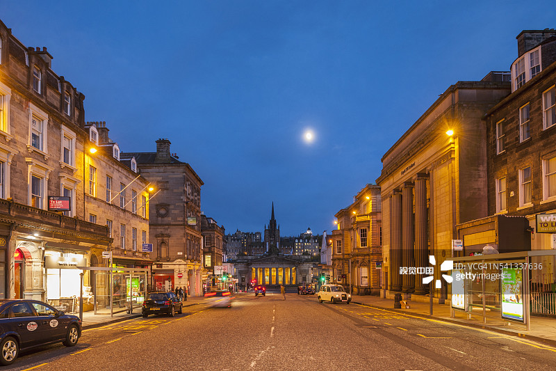 汉诺威街道和国家美术馆图片素材