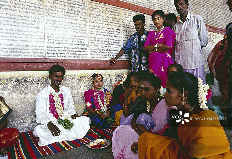 斯里米纳克希神庙的婚礼图片素材