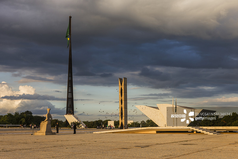 巴西巴西利亚的三权广场图片素材