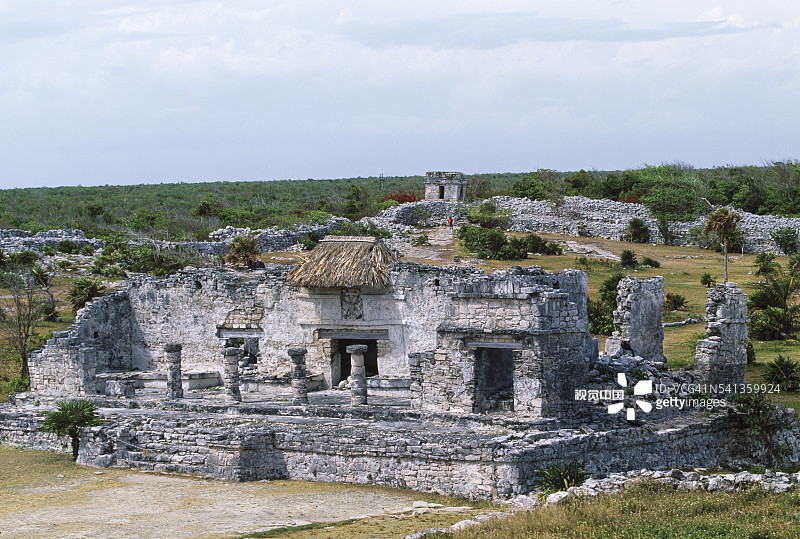 图卢姆遗址的埃尔卡斯蒂略图片素材