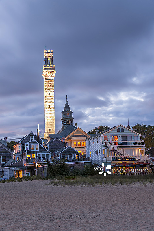 海边的朝圣者塔图片素材