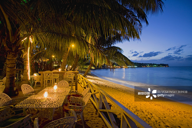 海滩餐厅图片素材