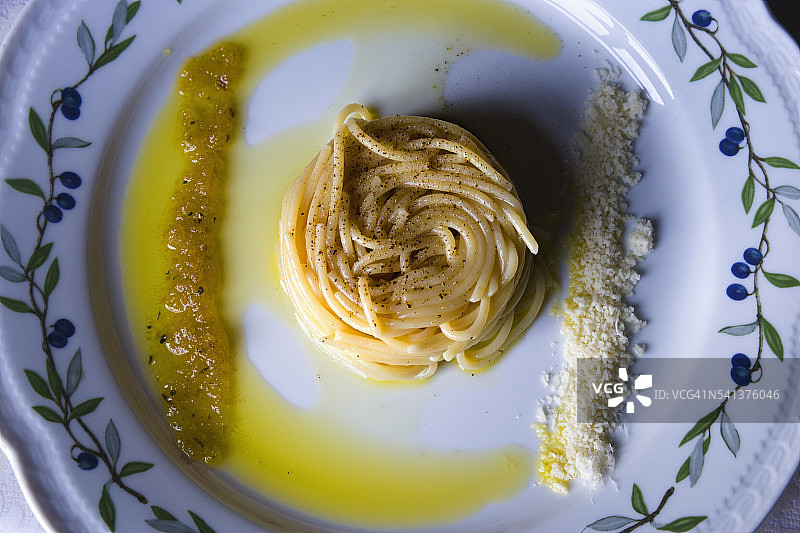 坎佩斯特里别墅的意大利美食图片素材