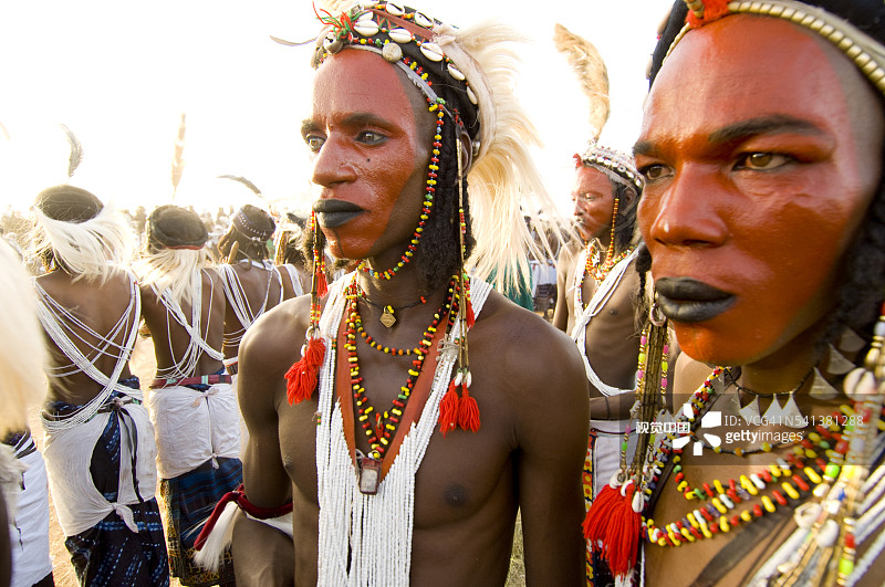 格雷沃尔节盛装的沃达贝男人图片素材