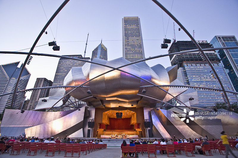 千禧公园普利兹克凉亭图片素材