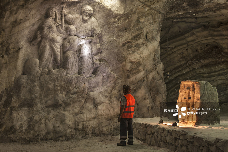 Realmonte村的盐矿图片素材