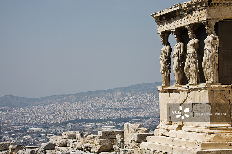 厄瑞克提翁神庙女像柱门廊图片素材