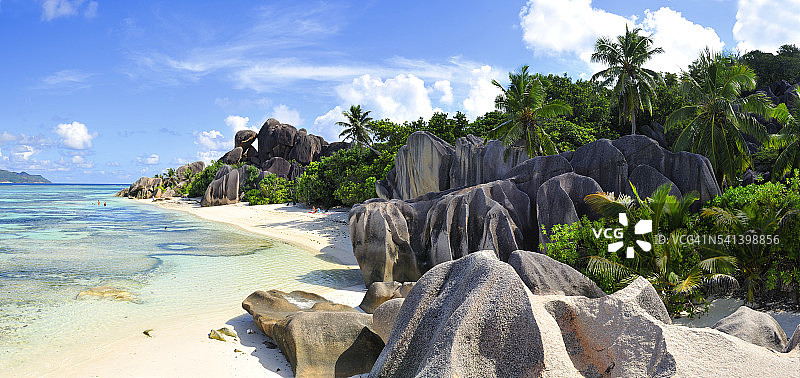 塞舌尔银泉海滩图片素材