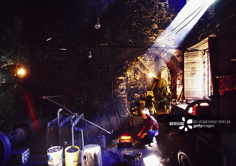 佩斯卡利亚的加尔加尼铁工厂图片素材