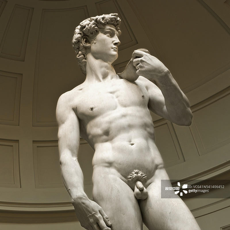学院美术馆的米开朗基罗大卫雕像图片素材