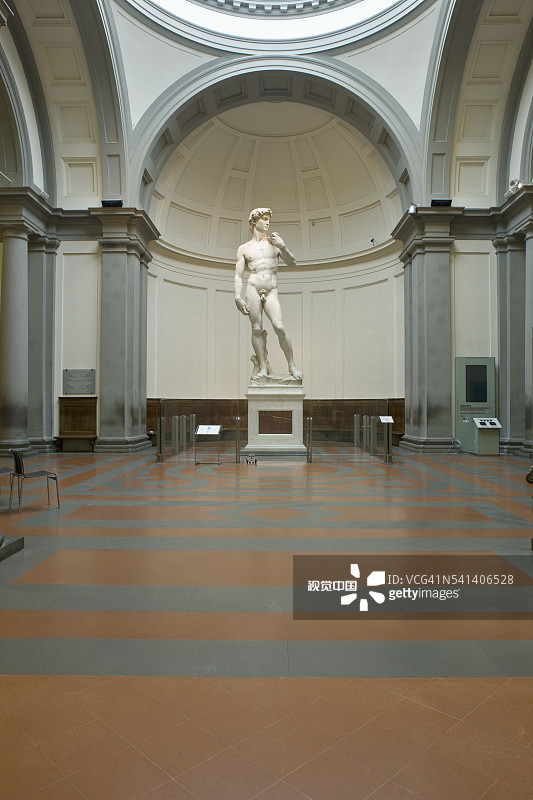 学院美术馆的米开朗基罗大卫雕像图片素材