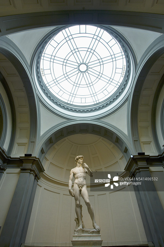学院美术馆的米开朗基罗大卫雕像图片素材