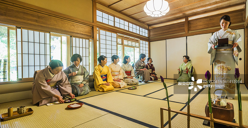 饭田桥扇子亭茶屋的日式茶道图片素材