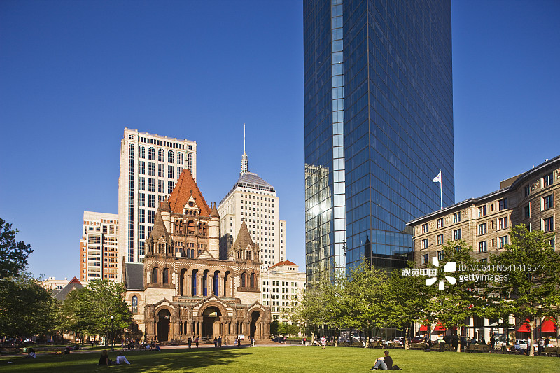 科普利广场和三一教堂图片素材