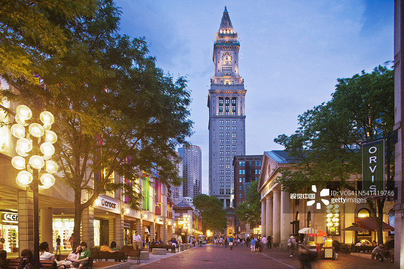 法纳尔集市（昆西市场）与海关大楼图片素材