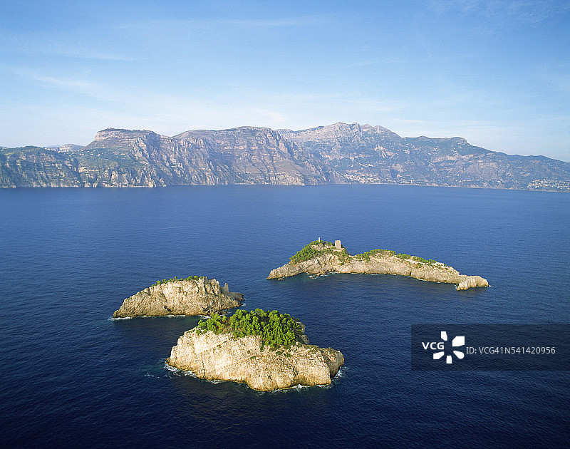 阿马尔菲海岸附近的加利群岛图片素材