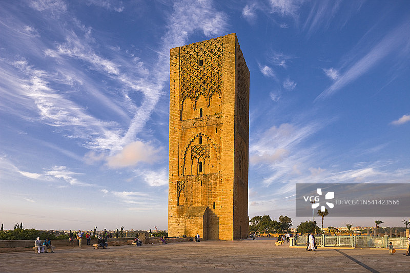 哈桑清真寺的尖塔图片素材