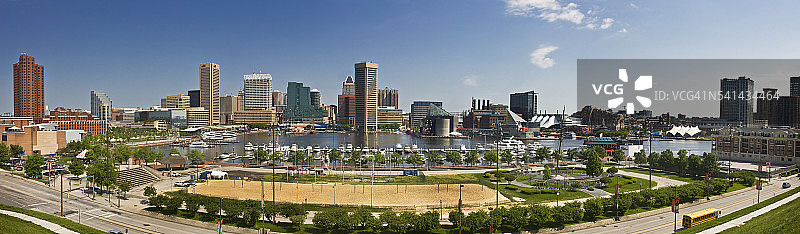 从联邦山公园看到的巴尔的摩内港图片素材