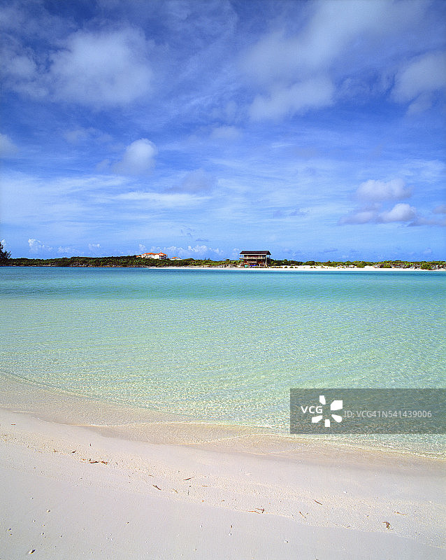 北凯科斯岛上的沙地角图片素材